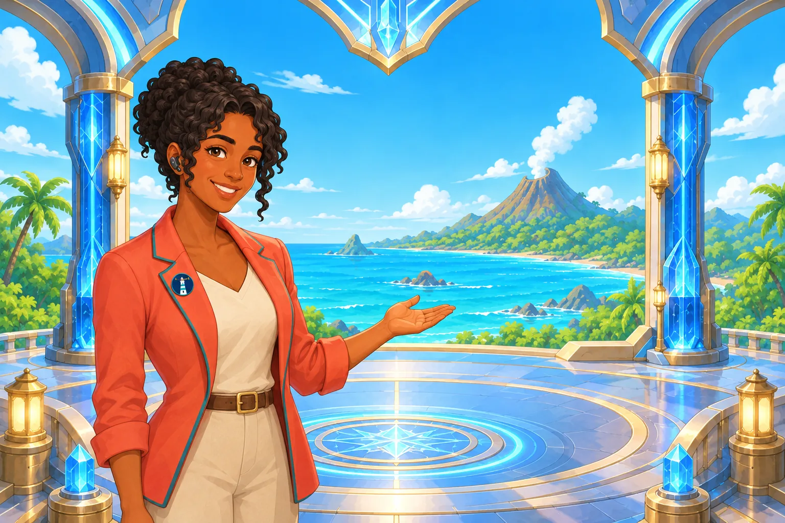 Della sharing the morning forecast at Veloris Outlook